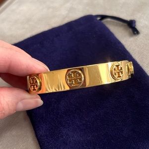 Tori Burch gold hinge bracelet